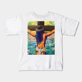 Jesus Christ Colorful Painting Kids T-Shirt